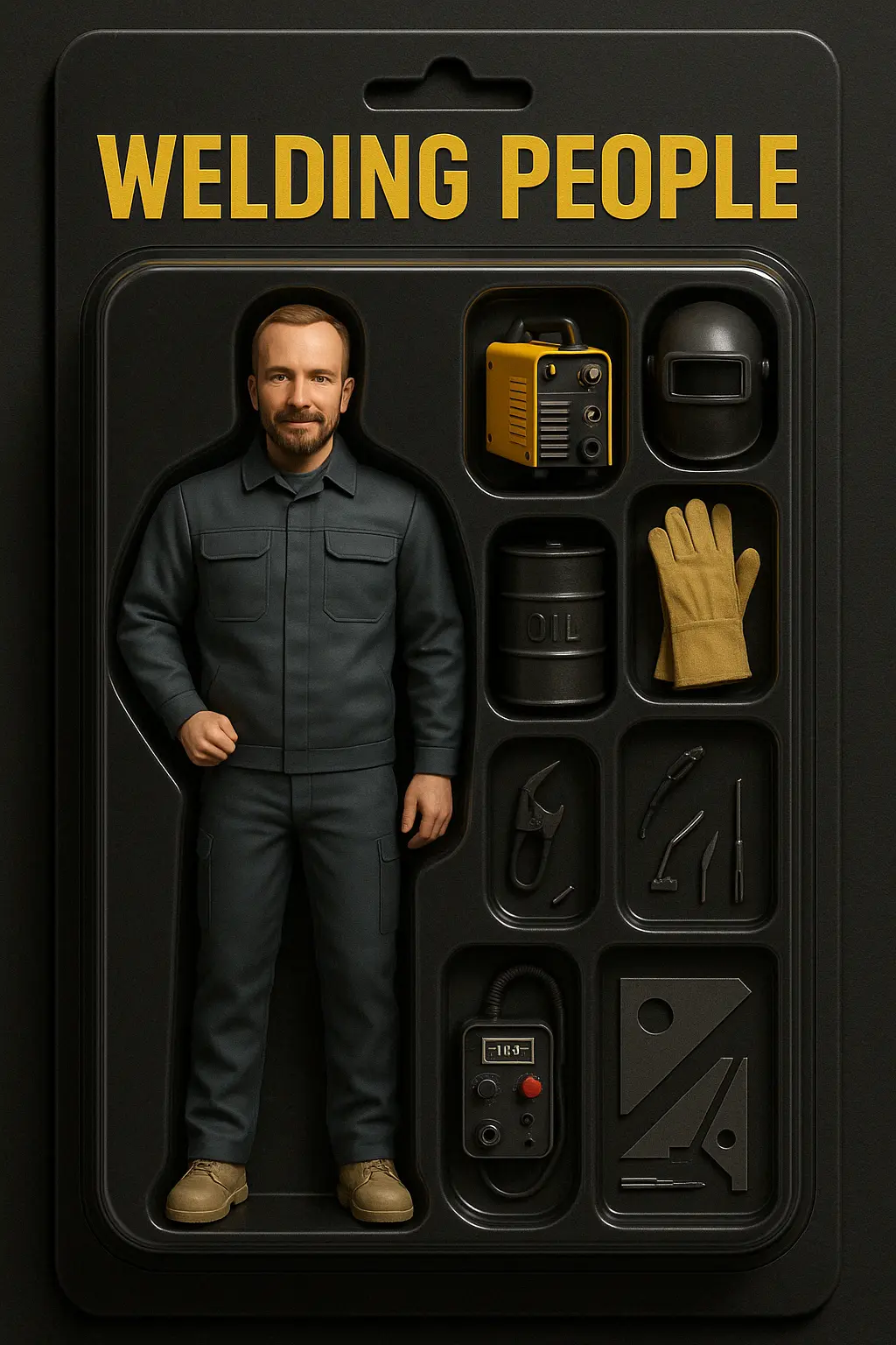 AI generated Welder Figure action figure